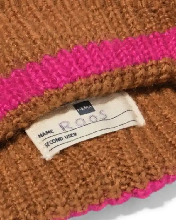 Bild 2 von Kinder-Beanie gestreift taupe