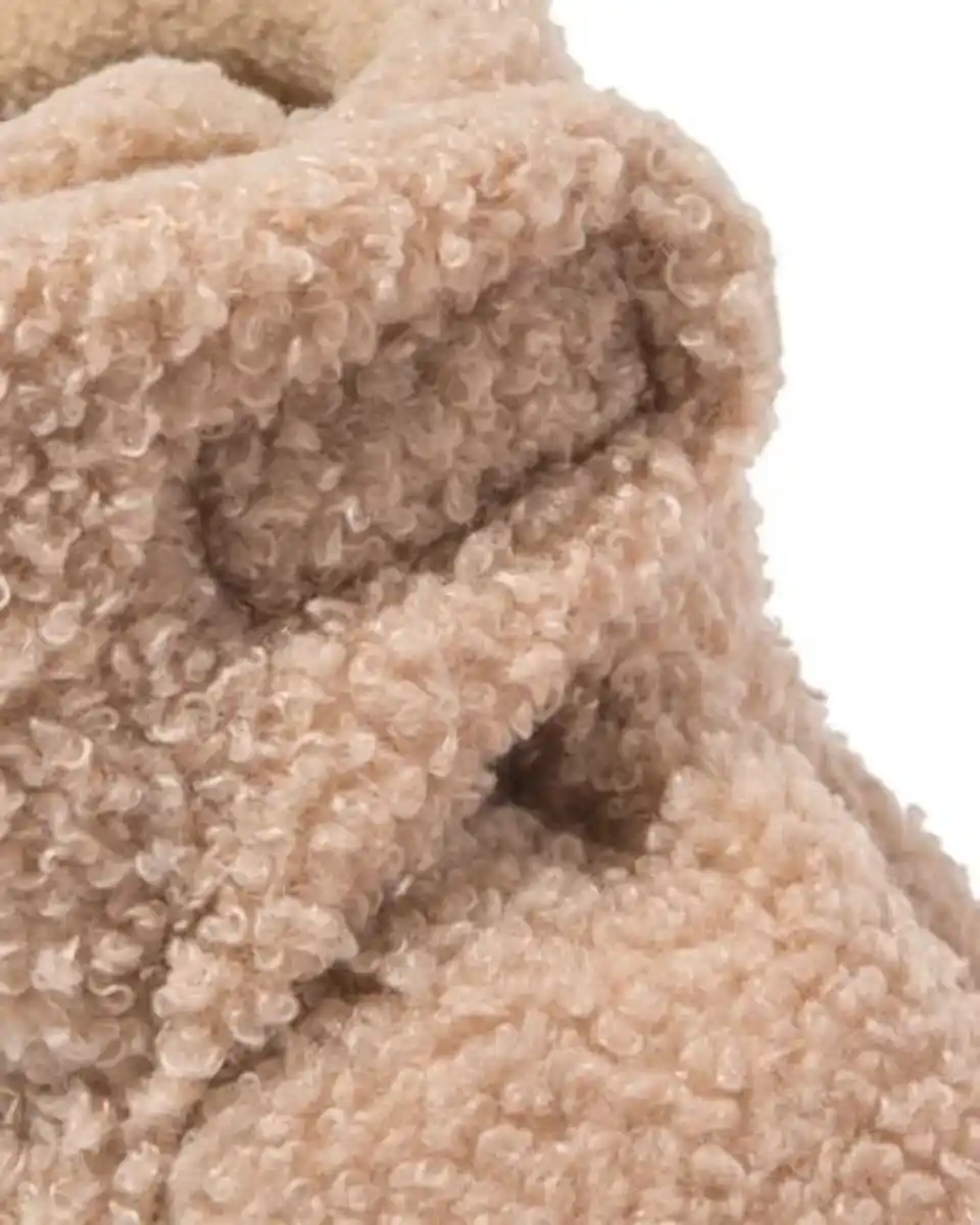 Bild 2 von Newborn-Hausschuhe aus Teddystoff beige