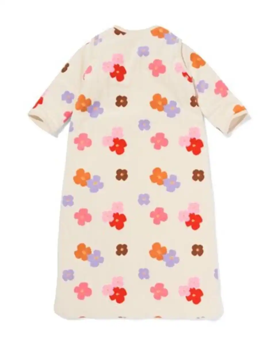 Bild 2 von Schlafsack mit abnehmbaren Ärmeln aus Samt, 3,0 TOG, Blumen eierschalenfarben