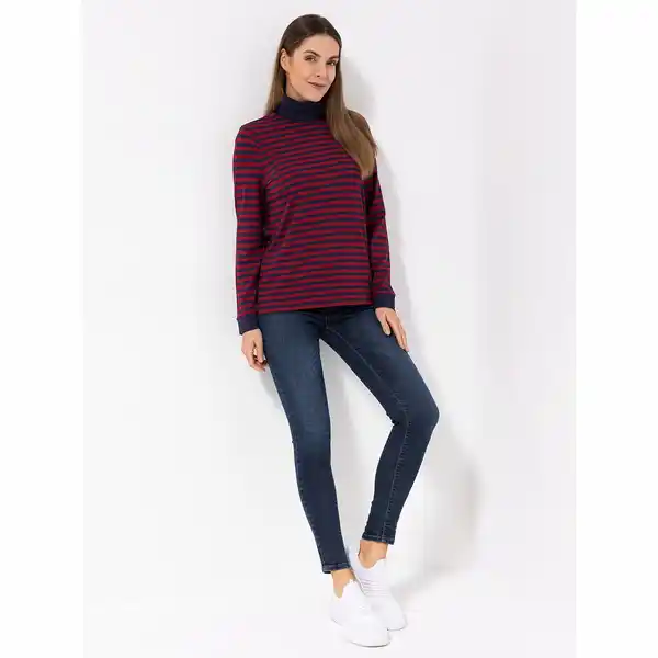 Bild 1 von DENIM & CO. Shirt, 1/1-Arm Rollkragen 95% LENZING™ ECOVERO™ Viskose