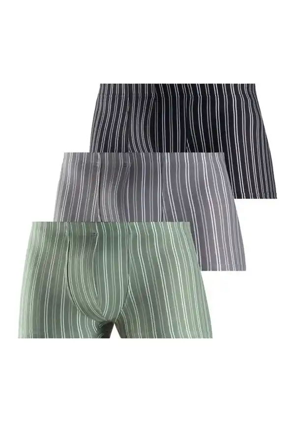 Bild 1 von le jogger® Boxer Boxershorts für Herren (Packung, 3-St) mit garngefärbten Streifen