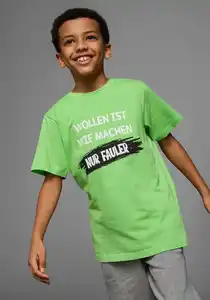 KIDSWORLD T-Shirt WOLLEN IST WIE MACHEN...., Spruch