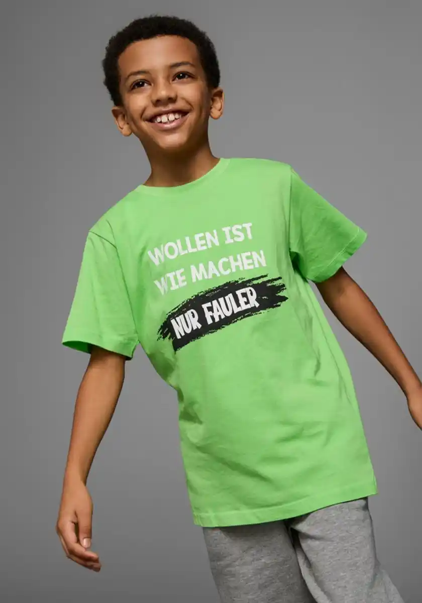 Bild 1 von KIDSWORLD T-Shirt WOLLEN IST WIE MACHEN...., Spruch