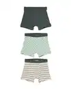 Bild 1 von Kinder-Boxershorts aus Baumwollstretch, getupft – 3 Stück hellgrün