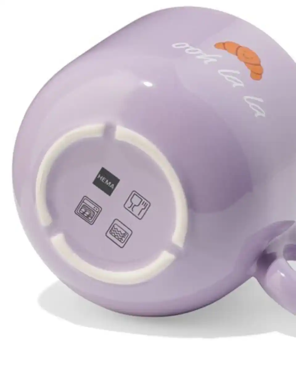 Bild 3 von Tasse, 480 ml, Croissant, „Ooh la la“, lila