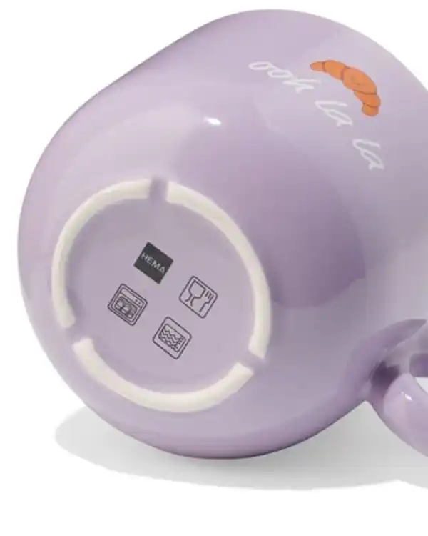 Bild 3 von Tasse, 480 ml, Croissant, „Ooh la la“, lila