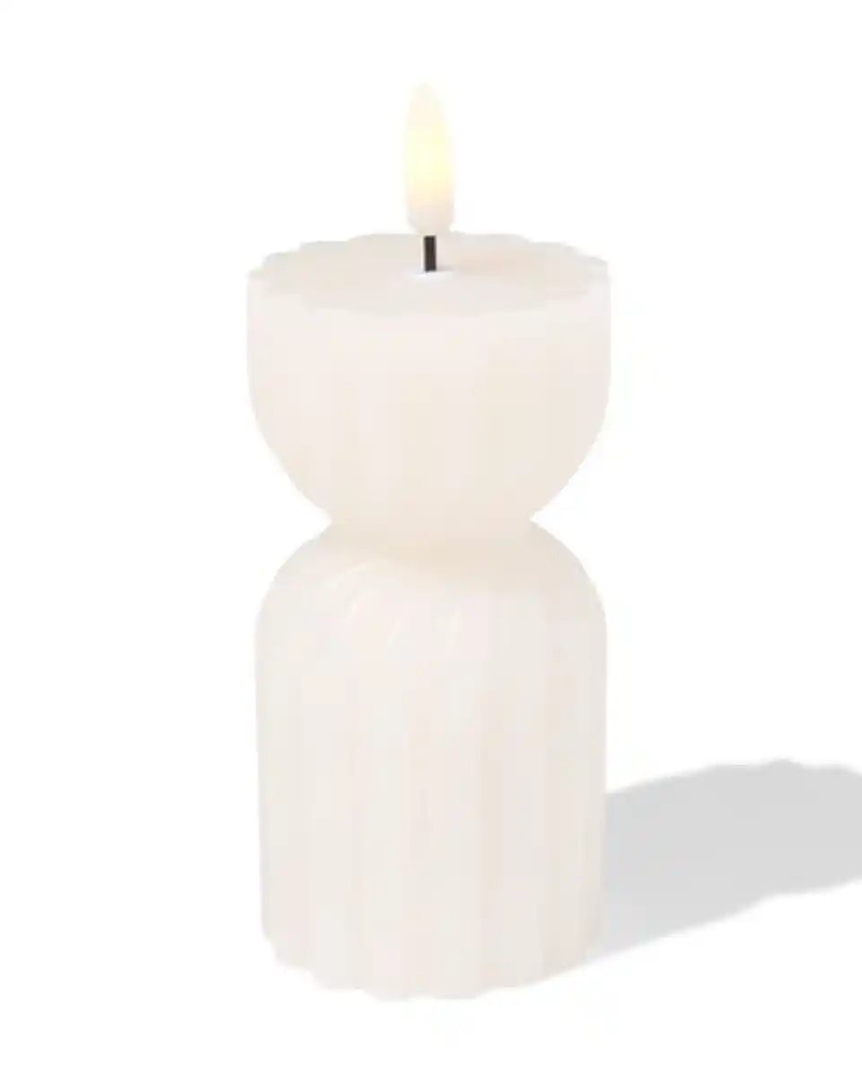 Bild 3 von LED-Formkerze, ⌀ 6,2 x 15 cm, Diabolo, Elfenbein