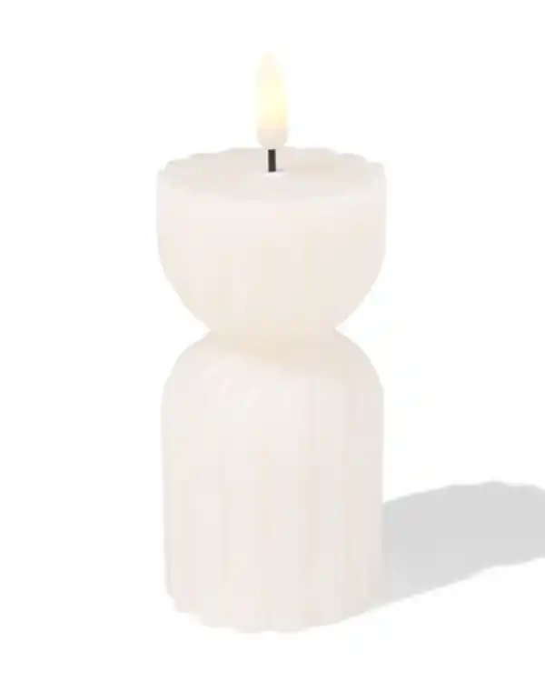 Bild 3 von LED-Formkerze, ⌀ 6,2 x 15 cm, Diabolo, Elfenbein
