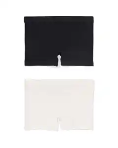 Kinder-Boxershorts nahtlos gerippt – 2 Stück schwarz/weiß
