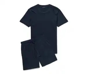 Shorty-Pyjama-Set, dunkelblau