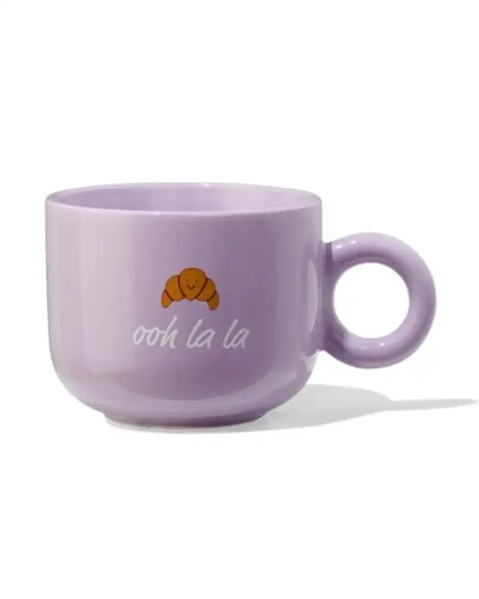 Bild 1 von Tasse, 480 ml, Croissant, „Ooh la la“, lila