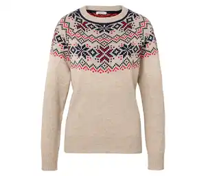 Norweger-Strickpullover, creme