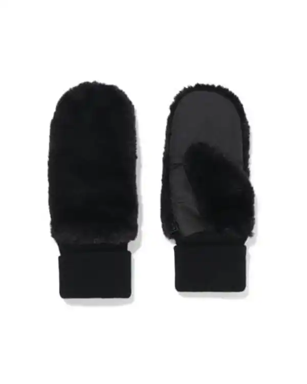 Bild 1 von Damenfäustlinge aus Kunstpelz, schwarz schwarz