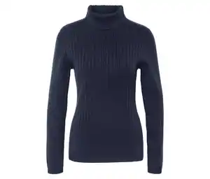 Gerippter Rollkragenpullover