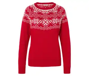Norweger-Strickpullover, rot