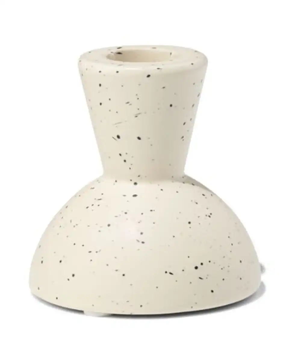 Bild 2 von Kerzenständer 7,8 x 7,7 cm, aus Keramik mit Retro-Sprenkeln