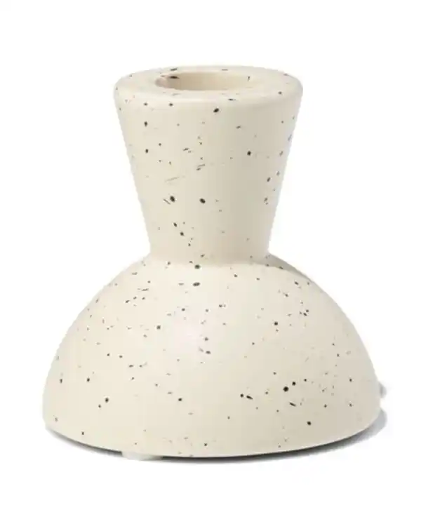 Bild 2 von Kerzenständer 7,8 x 7,7 cm, aus Keramik mit Retro-Sprenkeln