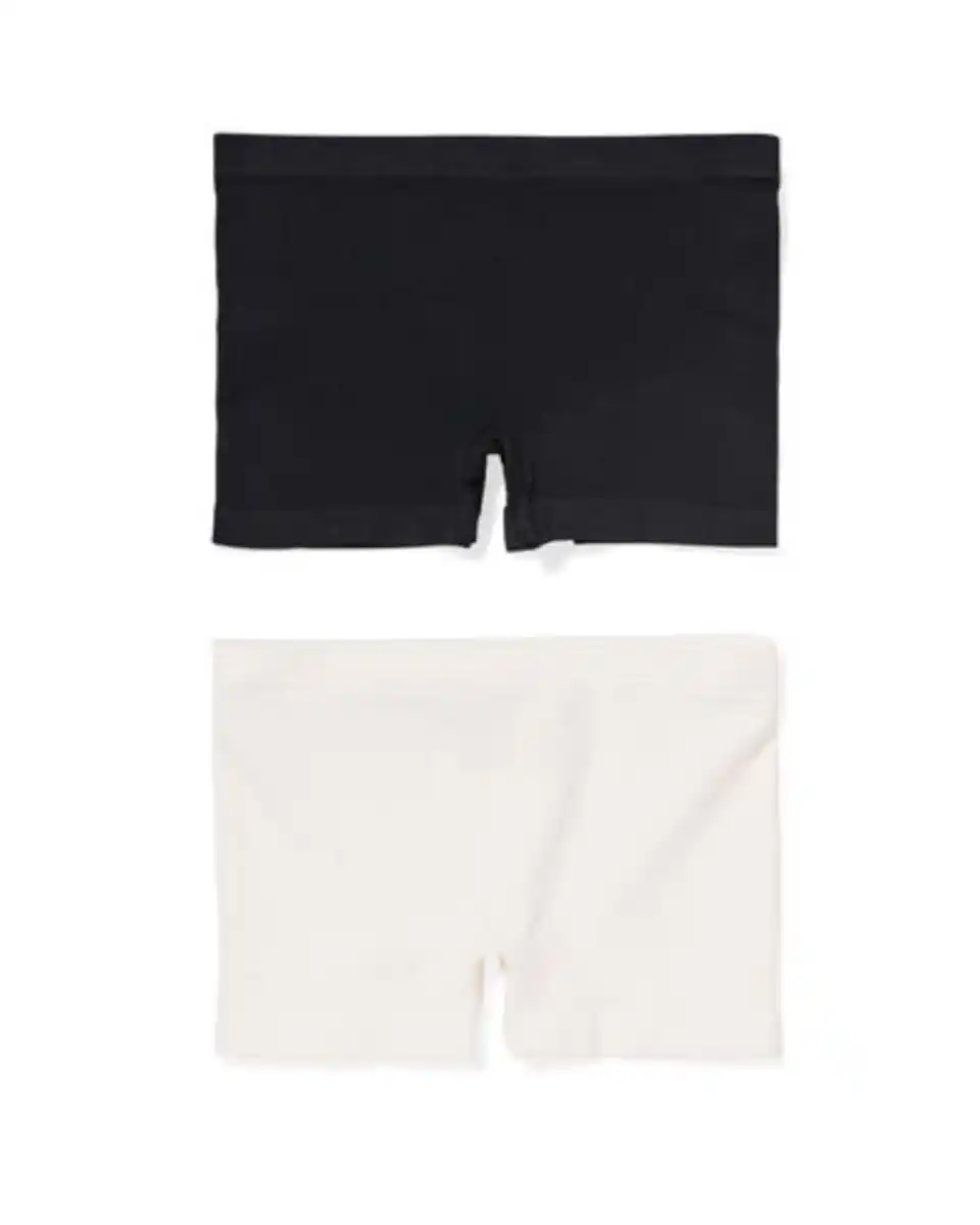Bild 4 von Kinder-Boxershorts nahtlos gerippt – 2 Stück schwarz/weiß