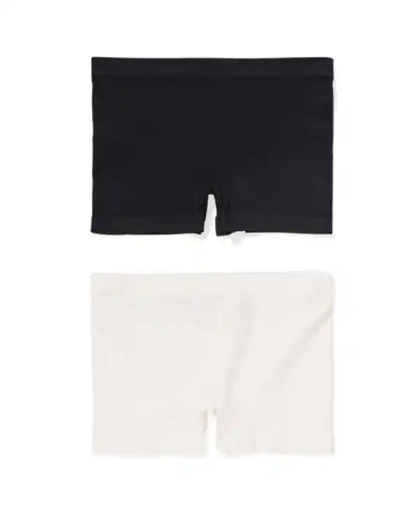 Bild 4 von Kinder-Boxershorts nahtlos gerippt – 2 Stück schwarz/weiß