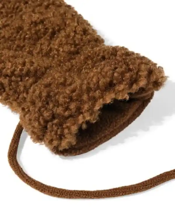 Bild 2 von Babyfäustlinge aus Teddystoff braun