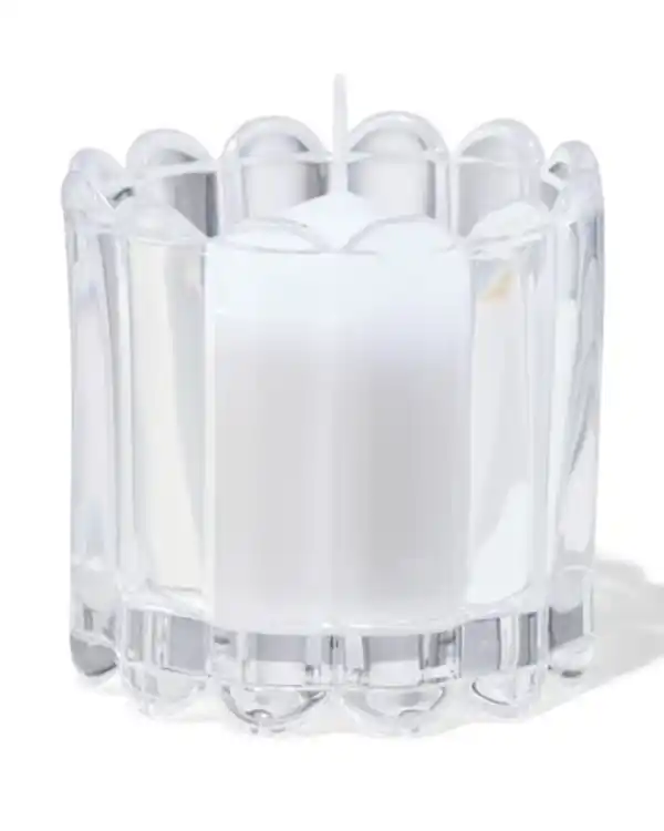 Bild 3 von Glas für Duftkerze, ⌀ 8 x 8 cm, gerippt, transparent