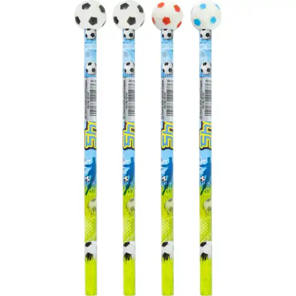 Bild 1 von Bleistift - Fu&#223;ball - mit Radiergummi - 1 St&#252;ck
