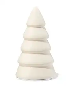 Weihnachtsbaum, 8,4 × 8,4 × 15 cm, Keramik ecru