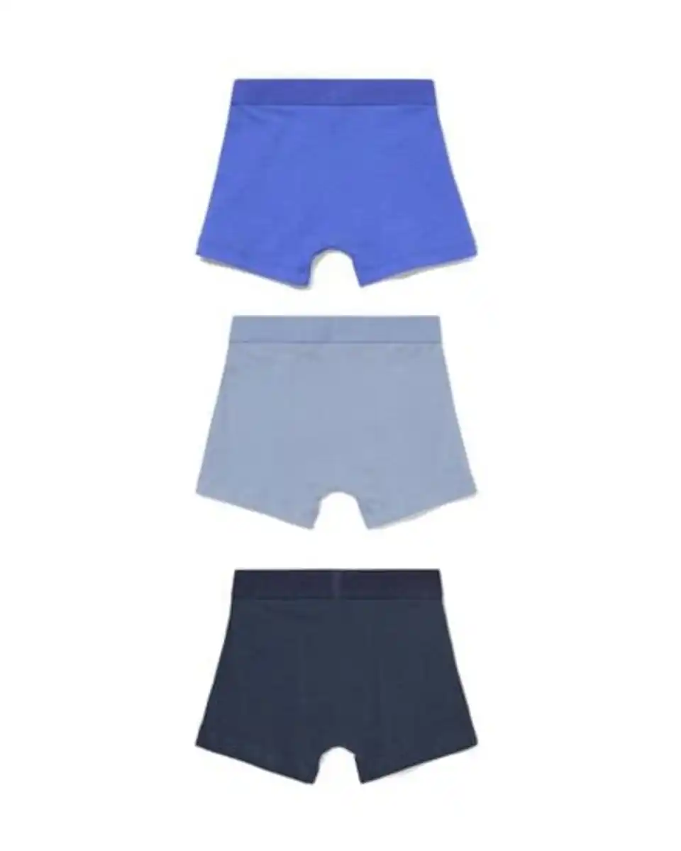 Bild 2 von Kinder-Boxershorts, unifarben – 3 Stück blau