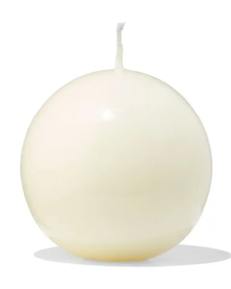 Bild 1 von Kugelkerze ⌀ 7 x 7 cm, Elfenbein