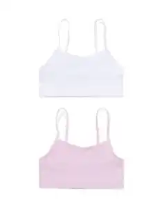 2er-Pack Kinder-Tops, nahtlos, gerippt helllila