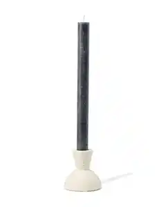 Kerzenständer 7,8 x 7,7 cm, aus Keramik mit Retro-Sprenkeln