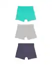 Bild 2 von Kinder-Boxershorts, unifarben – 3 Stück grün