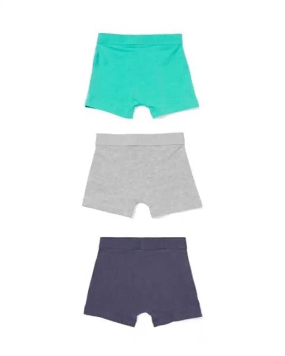 Bild 2 von Kinder-Boxershorts, unifarben – 3 Stück grün