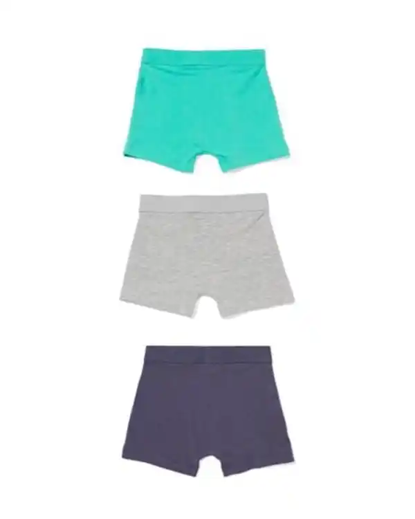 Bild 2 von Kinder-Boxershorts, unifarben – 3 Stück grün