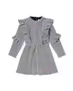 Bild 2 von Kinderkleid mit Rüschen und Glitzer silber