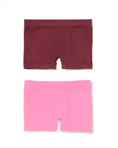 Kinder-Boxershorts nahtlos gerippt – 2 Stück braun
