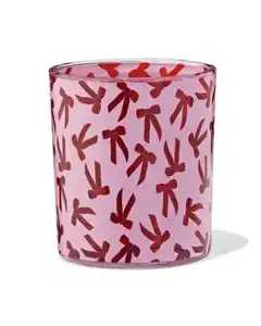 Teelichthalter, 7 × 8 cm, Glas, Schleifen