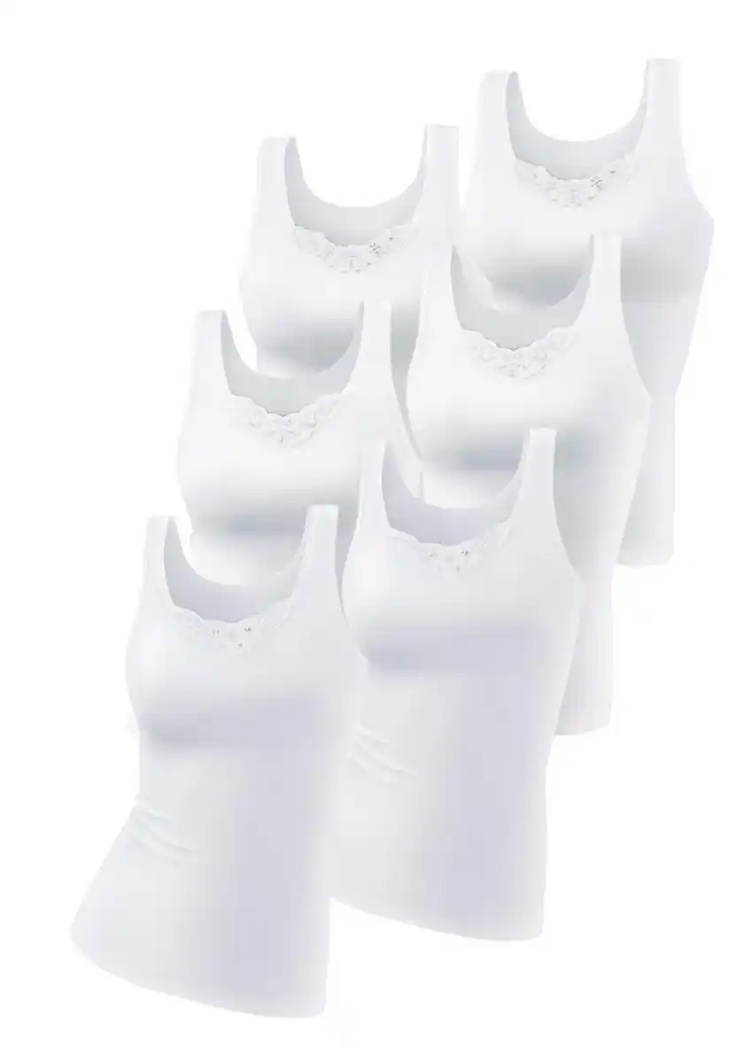 Bild 1 von petite fleur Unterhemd (6er-Pack) aus reiner Baumwolle, Tanktop, Unterziehshirt