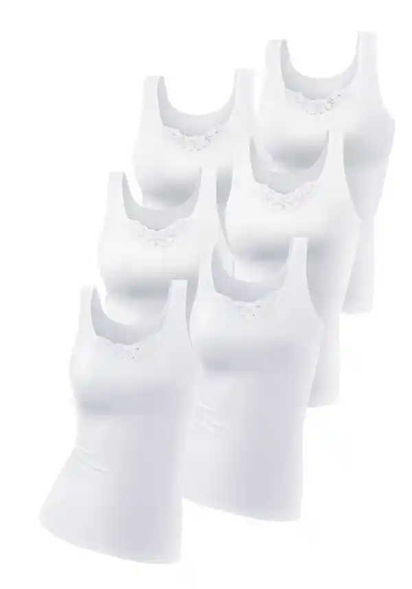 Bild 1 von petite fleur Unterhemd (6er-Pack) aus reiner Baumwolle, Tanktop, Unterziehshirt