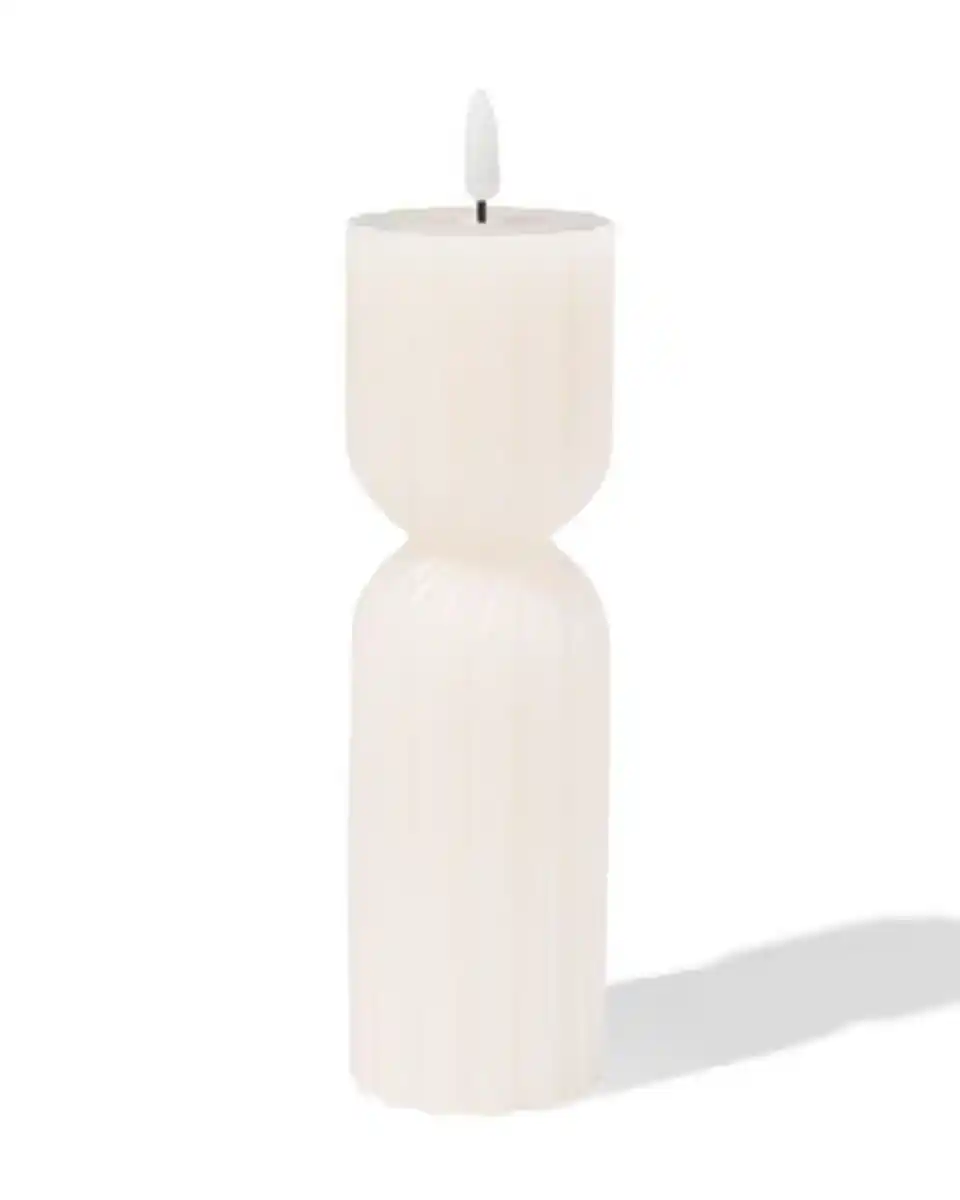 Bild 1 von LED-Formkerze, ⌀ 6,2 x 23 cm, Diabolo, Elfenbein