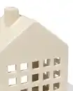 Bild 3 von Teelichthalter, 8,4 × 14,3 × 10 cm, Keramik, Haus, creme