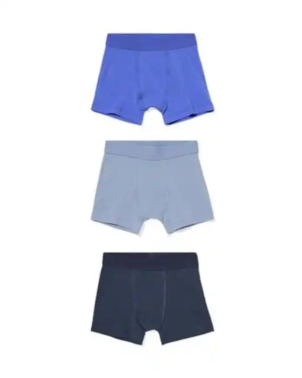 Bild 1 von Kinder-Boxershorts, unifarben – 3 Stück blau