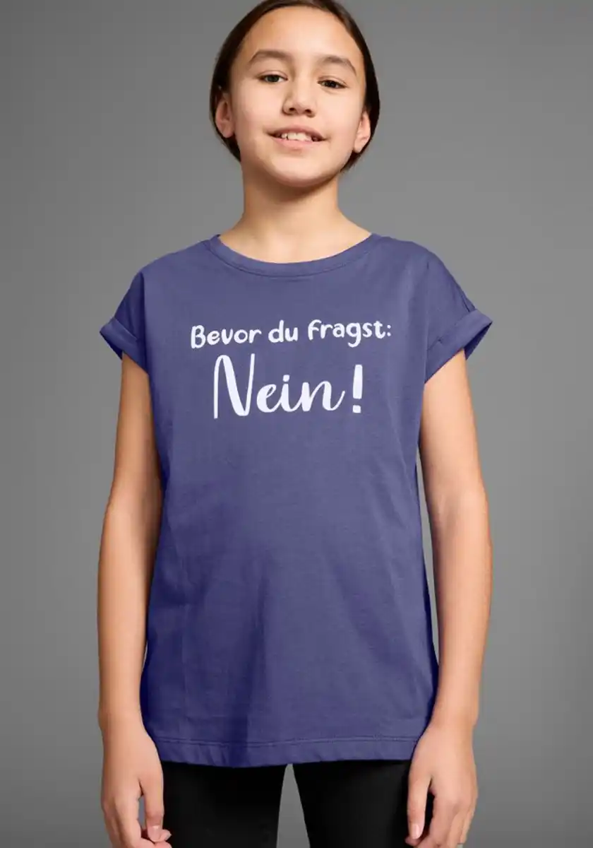 Bild 1 von KIDSWORLD T-Shirt Bevor Du fragst: NEIN! Kurzarm, mit Print, Rundhalsausschnitt