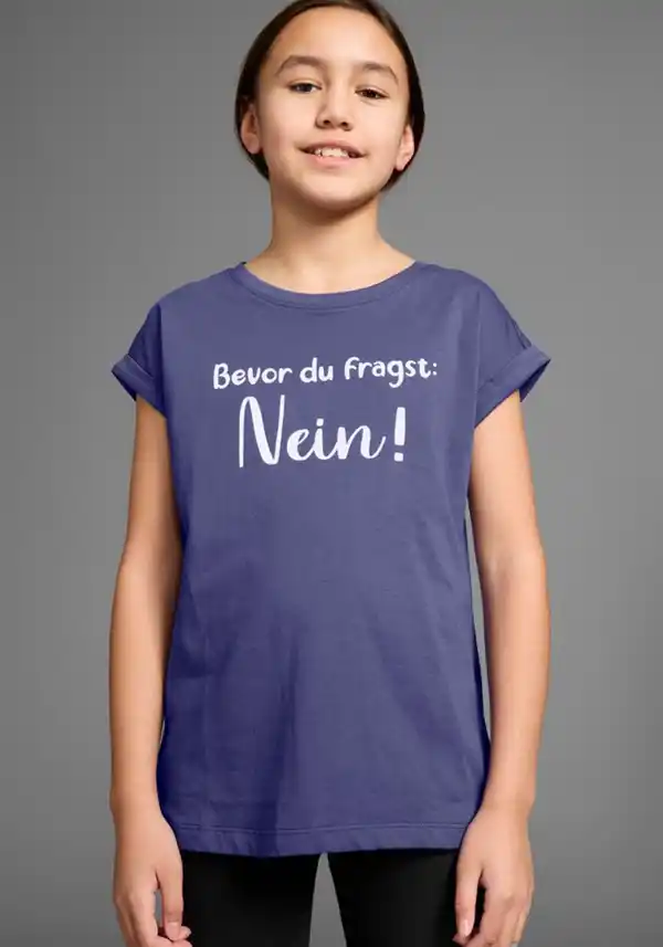 Bild 1 von KIDSWORLD T-Shirt Bevor Du fragst: NEIN! Kurzarm, mit Print, Rundhalsausschnitt