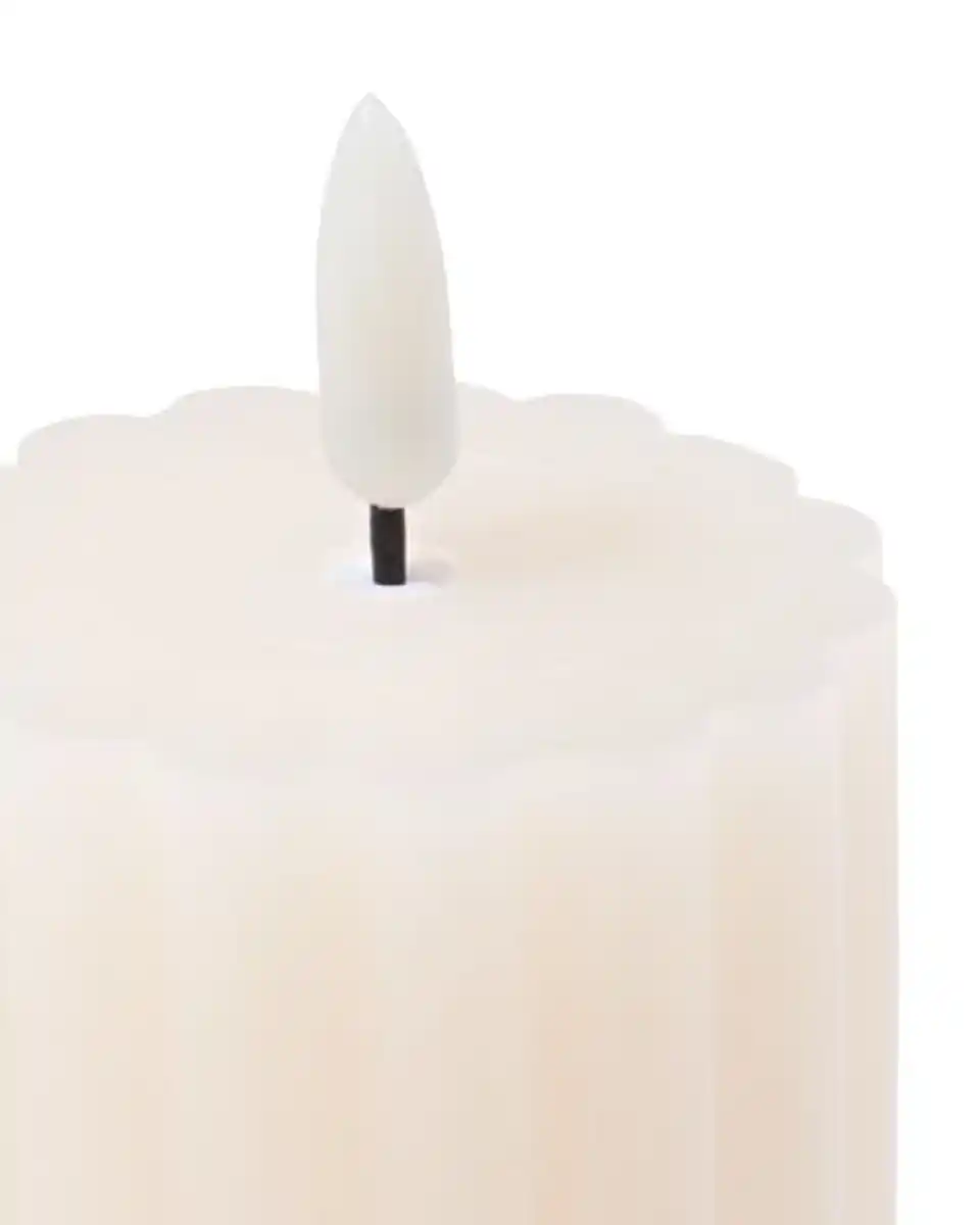 Bild 2 von LED-Formkerze, ⌀ 6,2 x 23 cm, Diabolo, Elfenbein