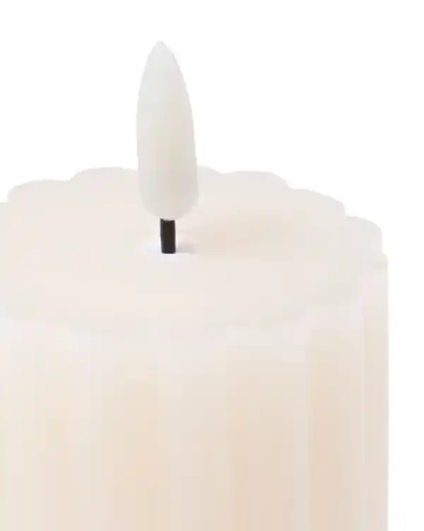 Bild 2 von LED-Formkerze, ⌀ 6,2 x 23 cm, Diabolo, Elfenbein