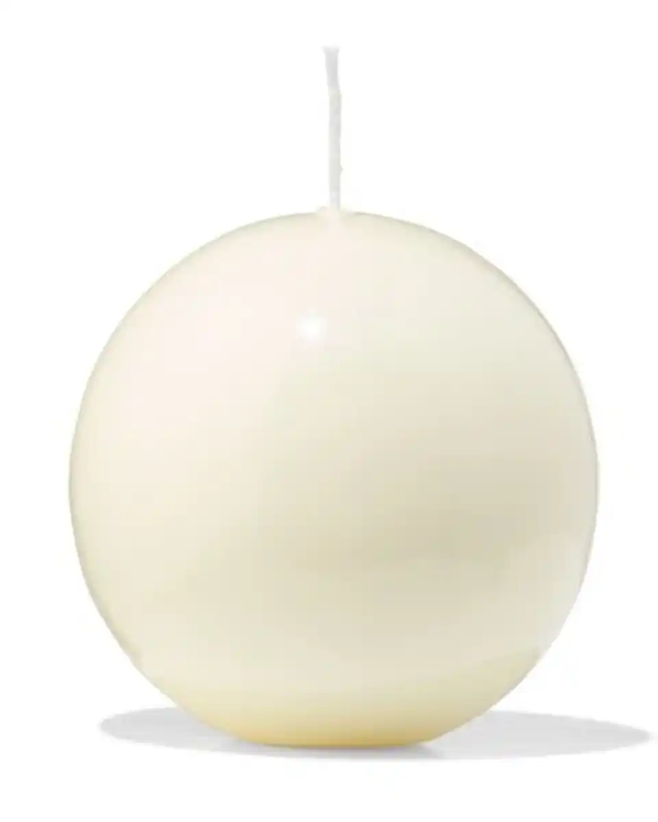 Bild 1 von Kugelkerze ⌀ 10 x 10 cm, Elfenbein