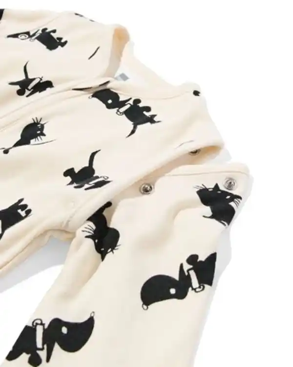 Bild 4 von Takkie und Siepie Babyschlafsack mit abnehmbaren Ärmeln, Baumwolle eierschalenfarben