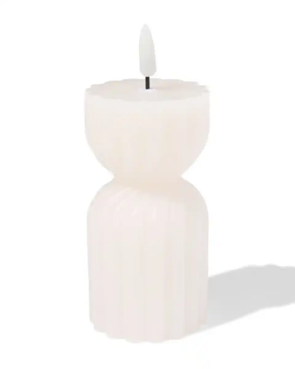 Bild 1 von LED-Formkerze, ⌀ 6,2 x 15 cm, Diabolo, Elfenbein