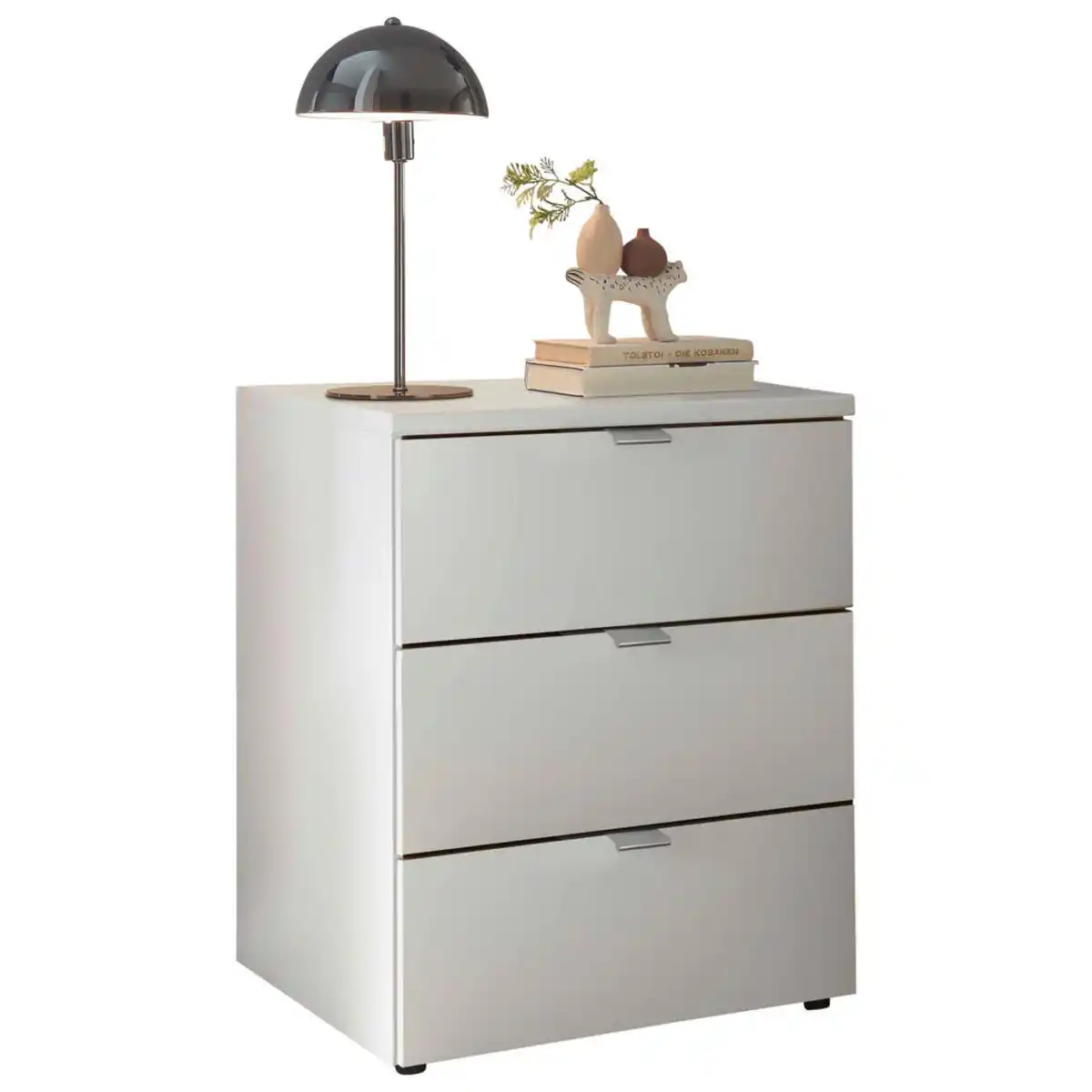 Bild 1 von Dieter Knoll Nachtschrank, Weiß, Metall, 3 Schubladen, 50x59.2x43 cm, Goldenes M, Made in Germany, DIN EN ISO 9001, Schlafzimmer, Nachttische